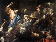 Christ Driving the Money Changers out of the Temple wt VALENTIN DE BOULOGNE